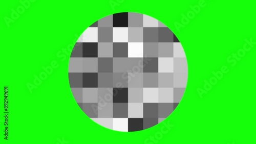 Black and White Round Bar to Cover Face or Object on Green Background