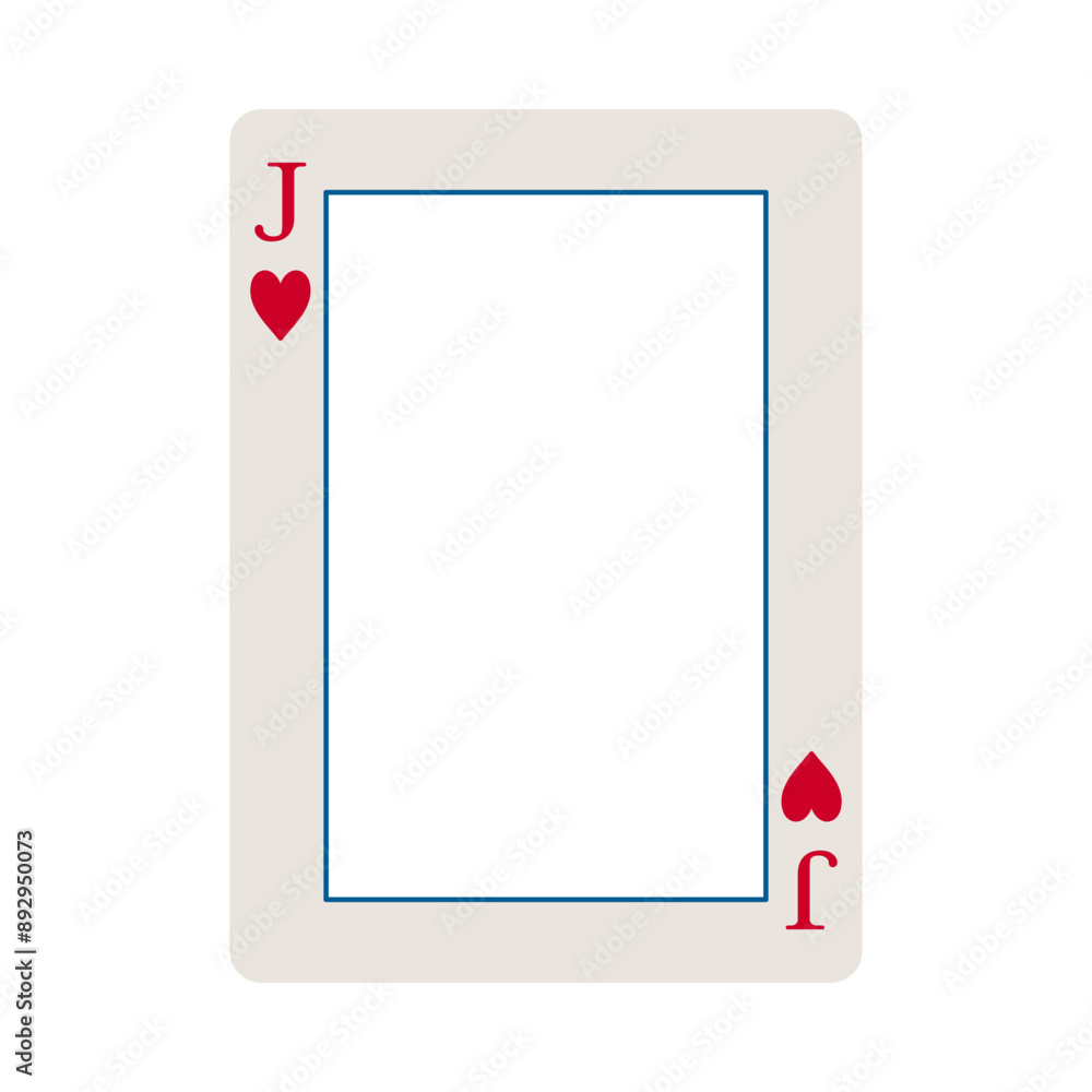 Jack of hearts playing card border or frame vector Jack of hearts playing card border or frame vector