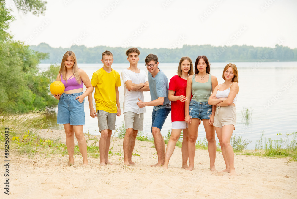 group of friends spending time on the beach group of friends spending time on the beach