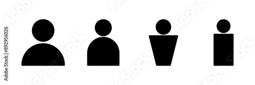 User Icon vector isolated on white background. person sign. people icon.