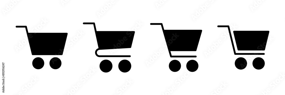 Shopping icon vector isolated on white background. Shopping cart icon. Basket icon. Trolley Shopping icon vector isolated on white background. Shopping cart icon. Basket icon. Trolley