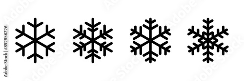 Snowflake icon vector isolated on white background. snow icon vector. Symbol of winter, frozen