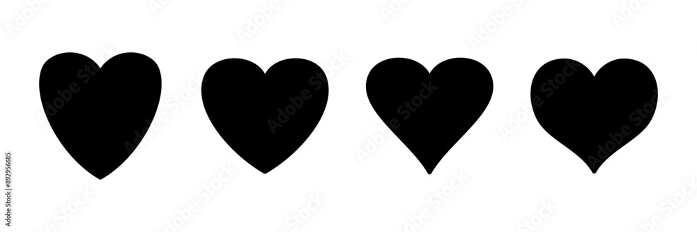 Obraz premium Heart icon vector isolated on white background. Heart vector icon. Like icon vector. Love