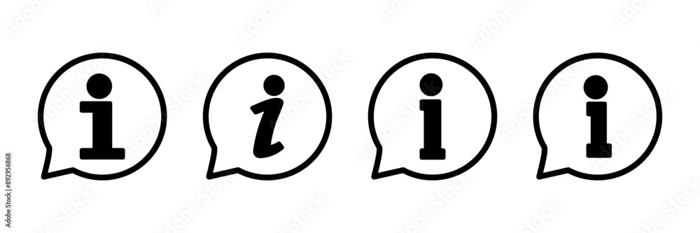 Information icon vector isolated on white background. Info sign. About us Information icon vector isolated on white background. Info sign. About us