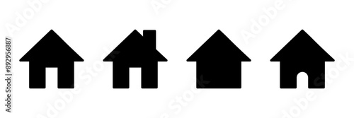 Home icon vector isolated on white background. House vector icon. Address