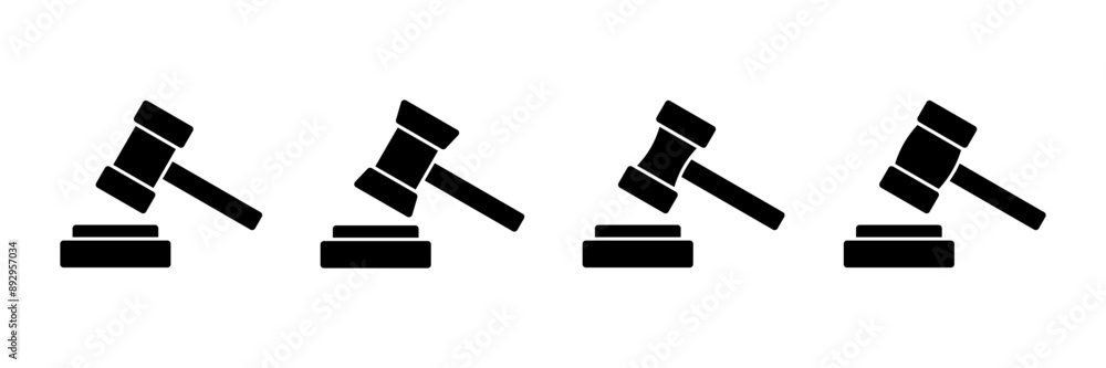 Gavel icon vector isolated on white background. Hammer icon vector. Judge Gavel Auction Icon Vector. Bid Gavel icon vector isolated on white background. Hammer icon vector. Judge Gavel Auction Icon Vector. Bid