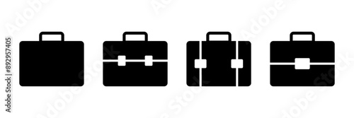 Briefcase icon vector isolated on white background. Briefcase vector icon