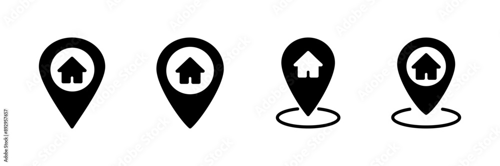 Address symbol icon vector isolated on white background . address icon vector. home location icon Address symbol icon vector isolated on white background . address icon vector. home location icon
