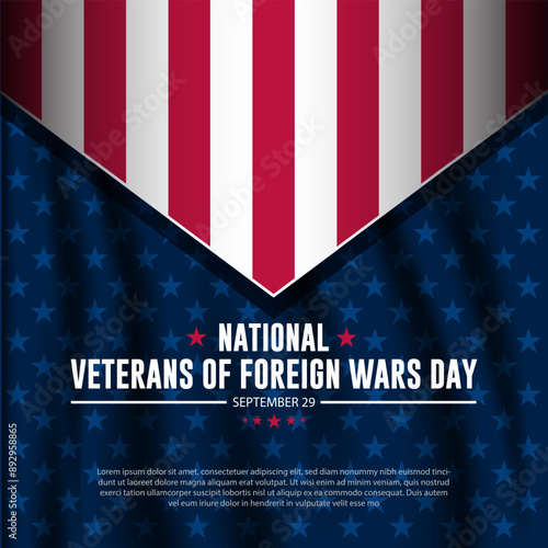National Veterans Of Foreign Wars Day Background Vector Illustration 