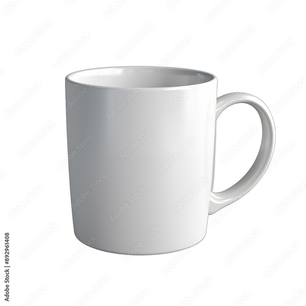 White Ceramic Mug with Handle Mockup White Ceramic Mug with Handle Mockup