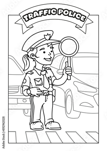 Occupations Coloring Pages for Kids