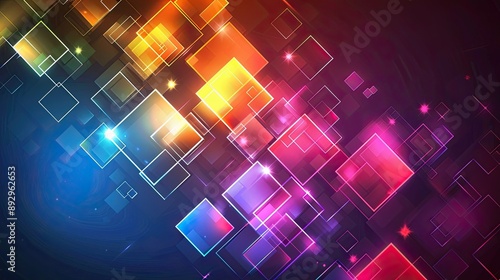 abstract background with bright squares