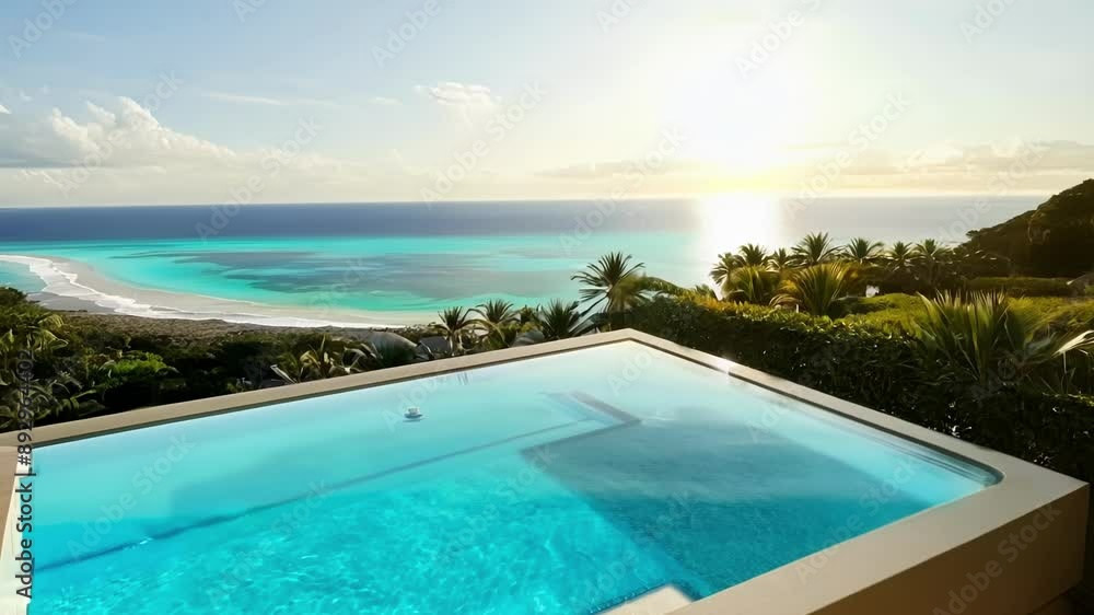 A luxurious ocean bluff home with a sleek infinity pool that seemingly blends into the cerulean sea beyond. A luxurious ocean bluff home with a sleek infinity pool that seemingly blends into the cerulean sea beyond.