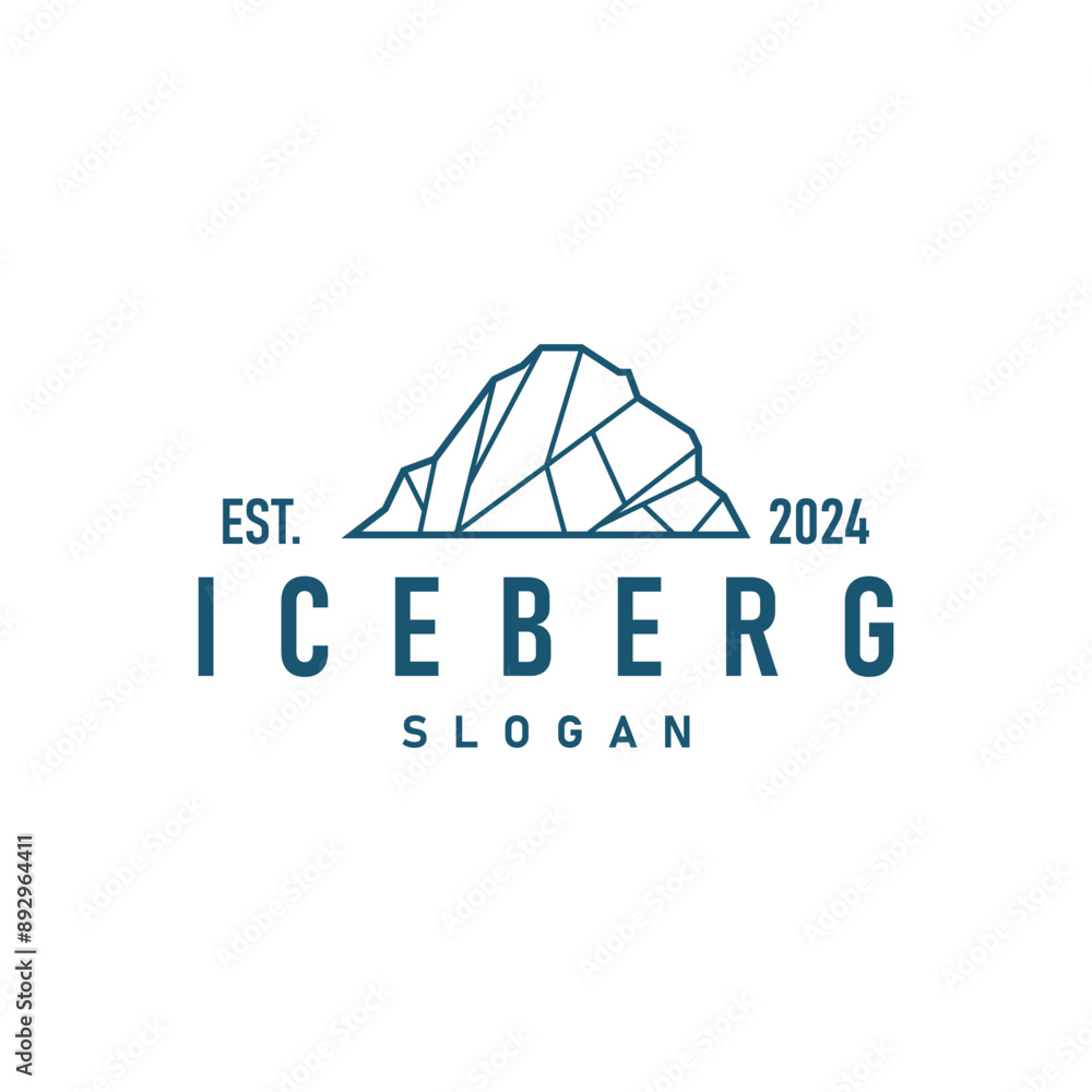 Antarctic Cold Mountain Iceberg Logo Design, Simple Vector Template Symbol Illustration Antarctic Cold Mountain Iceberg Logo Design, Simple Vector Template Symbol Illustration