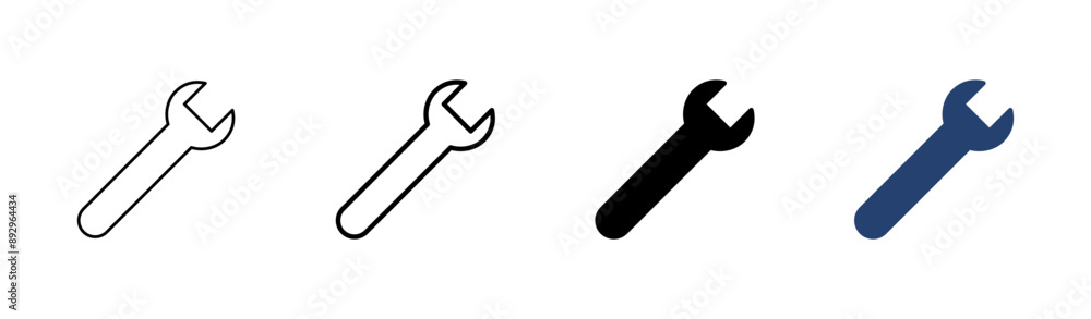 Wrench icon set. repair icon vector. tools icon vector Wrench icon set. repair icon vector. tools icon vector