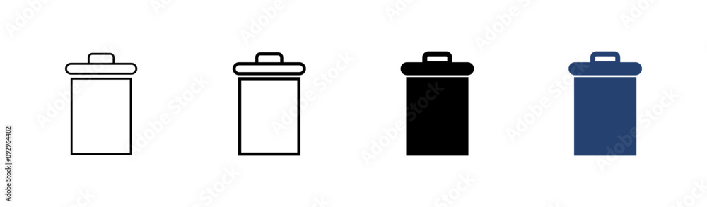 Trash icon set. trash can icon. delete icon vector. garbage Trash icon set. trash can icon. delete icon vector. garbage