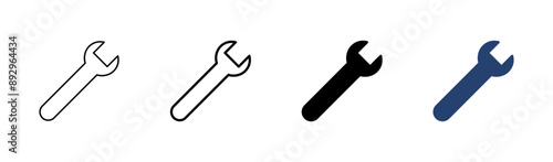 Wrench icon set. repair icon vector. tools icon vector