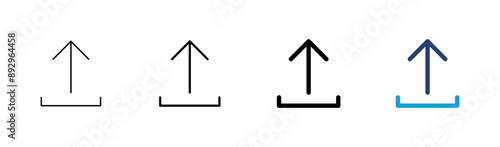 Upload icon set. load data symbol