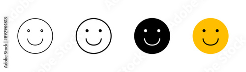 smile icon set. smile emoticon icon. feedback