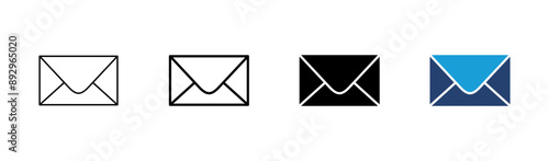 Mail icon set. email icon vector. E-mail icon. Envelope illustration