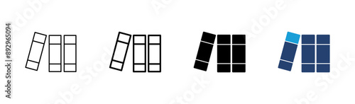 Library icon set. education icon vector