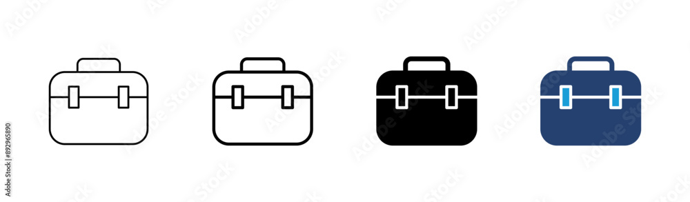 Briefcase icon set. suitcase icon. luggage symbol. Briefcase icon set. suitcase icon. luggage symbol.