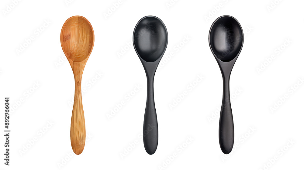 Collection Of Varieties Of Mixing Spoons Wooden Metal And Plastic For Mockup Designs isolated on transparent background. Generative ai Collection Of Varieties Of Mixing Spoons Wooden Metal And Plastic For Mockup Designs isolated on transparent background. Generative ai