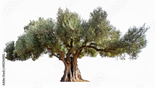 african olive tree n isolated front view photo