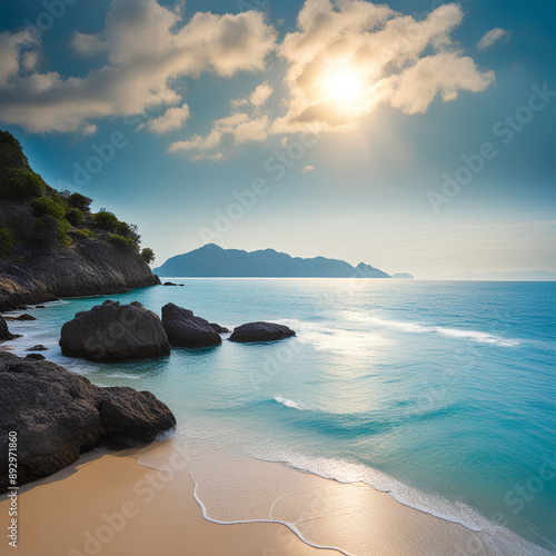 Make a wish while looking at the wide, big sea.