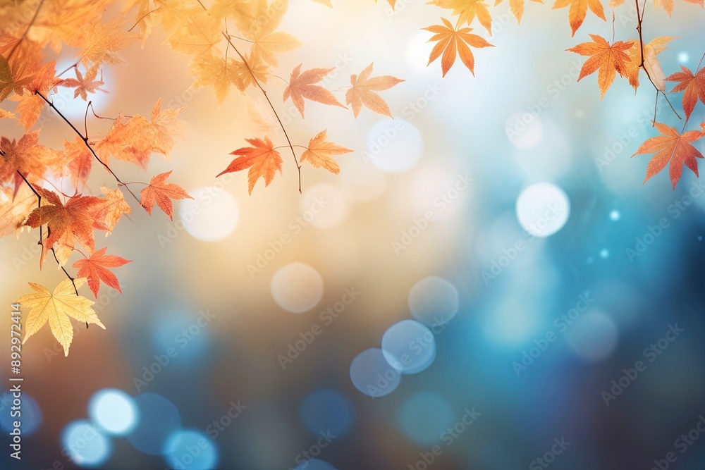 autumn background with leaves, generative ai autumn background with leaves, generative ai