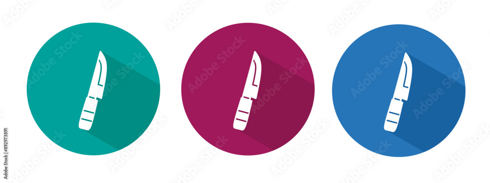 Icon for knife vector illustration in flat. Icon for knife vector illustration in flat.
