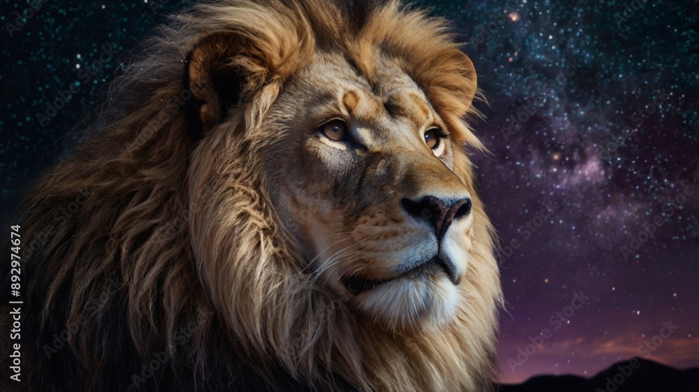 Obraz premium Majestic Celestial Leo