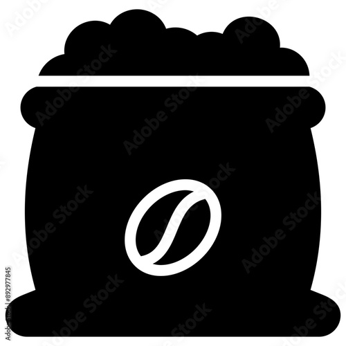 sack icon illustration design with outline