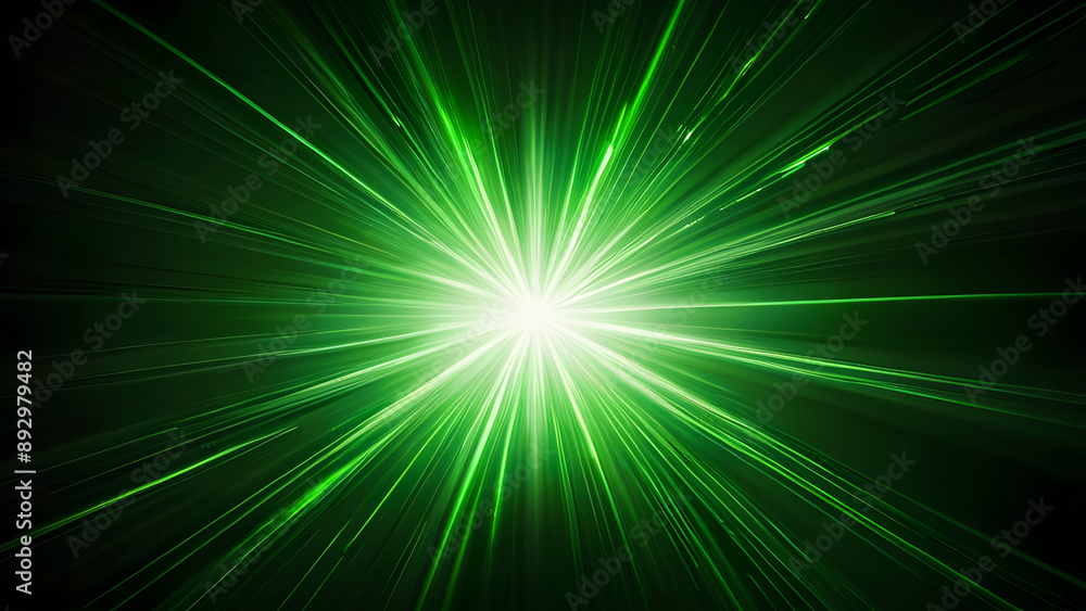Abstract green light burst background Abstract green light burst background