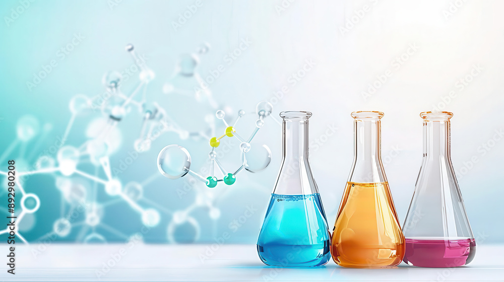 A backdrop of advanced technology enhancing the study of biology and chemistry, A backdrop of advanced technology enhancing the study of biology and chemistry,