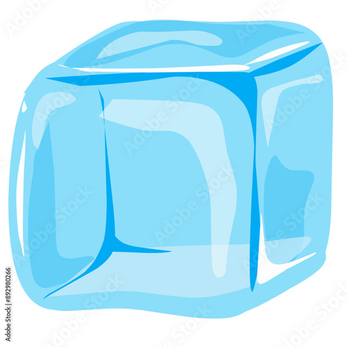 ice cube isolated. Ice cubes Illustration.