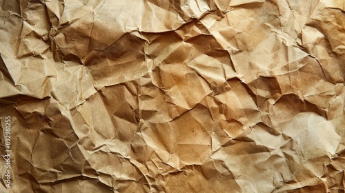 Wallpaper Mural Text space on crumpled brown kraft paper texture Torontodigital.ca