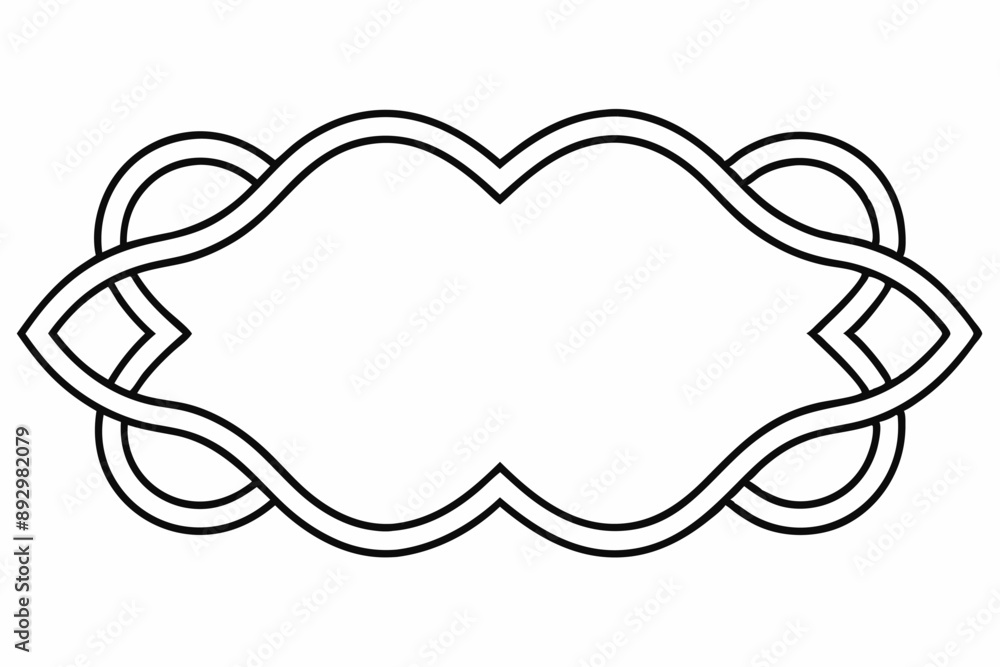 Elegant Frame Design with White Background, Vector Illustration, Cartoons, Clipart, Line Art, Elegant frame design vector with white background, perfect for illustrations, cartoons, clipart, and line 