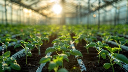 Greenhouse Farming: Using controlled environment structures to grow plants, protecting them from harsh weather, extending their growing seasons, and improving overall yields.
 photo