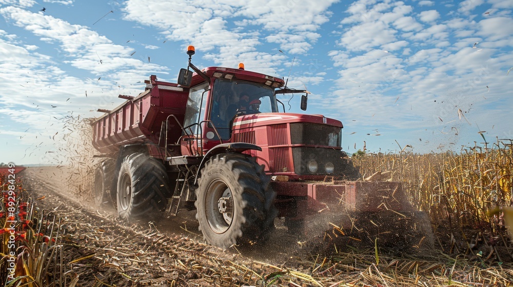 Obraz premium Post-Harvest Management: Techniques and practices for handling, storing, and processing harvested crops to reduce losses, maintain quality, and ensure the safety of food products. 