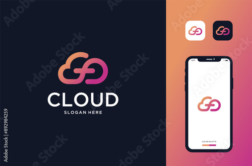 monogram cloud logo design inspirations