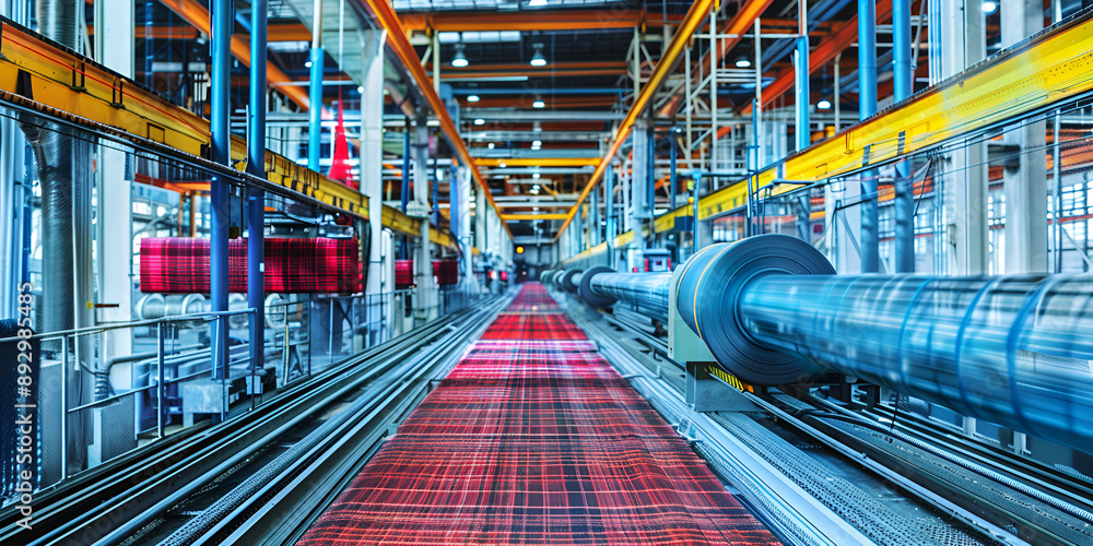 State-of-the-Art Textile Factory with Automated Weaving Machines ...