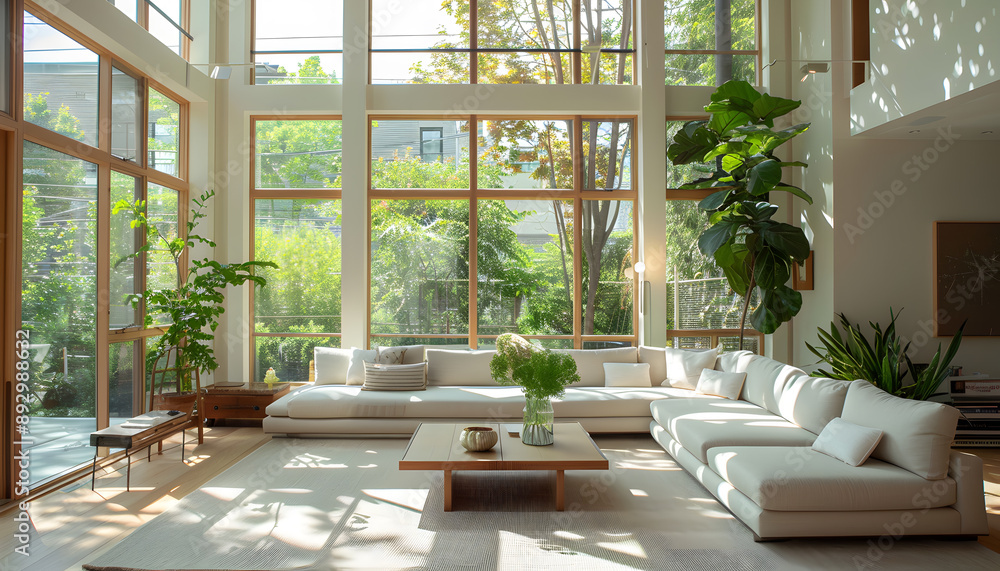 Living room interior design in minimalist style Living room interior design in minimalist style