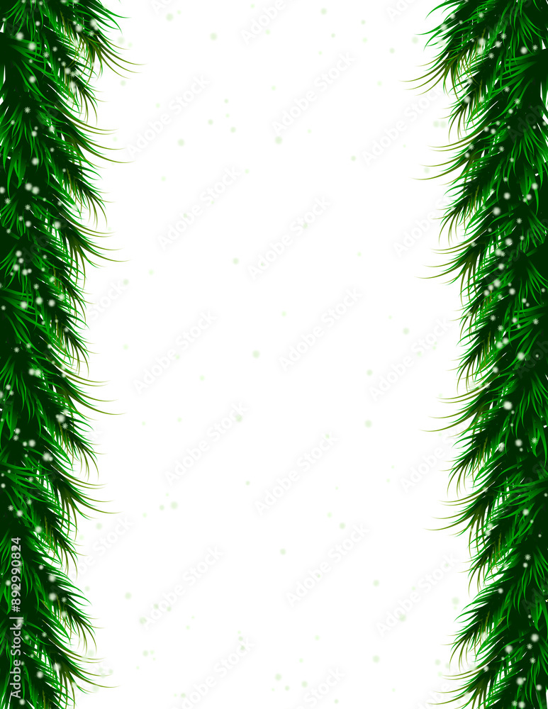 Christmas fir trees frame border Christmas fir trees frame border