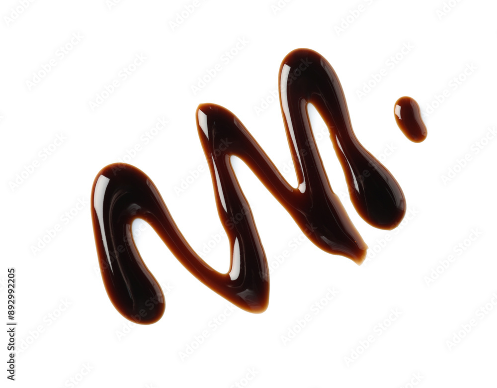 Sample of delicious balsamic vinegar isolated on white, top view Sample of delicious balsamic vinegar isolated on white, top view
