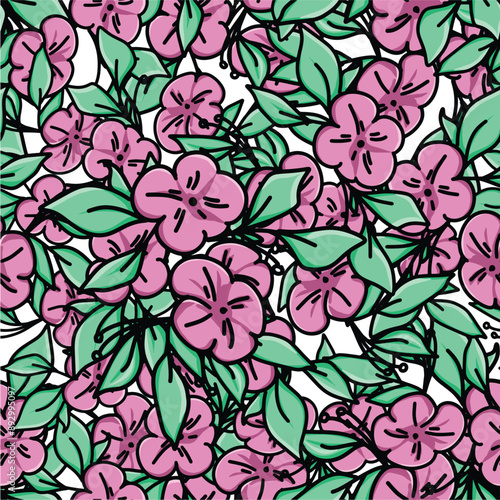 beautiful flower seamles pattern design