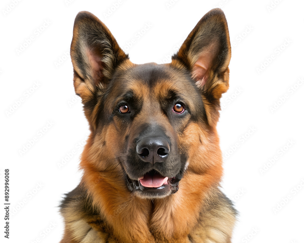 german shepherd portrait Isolated, AI german shepherd portrait Isolated, AI
