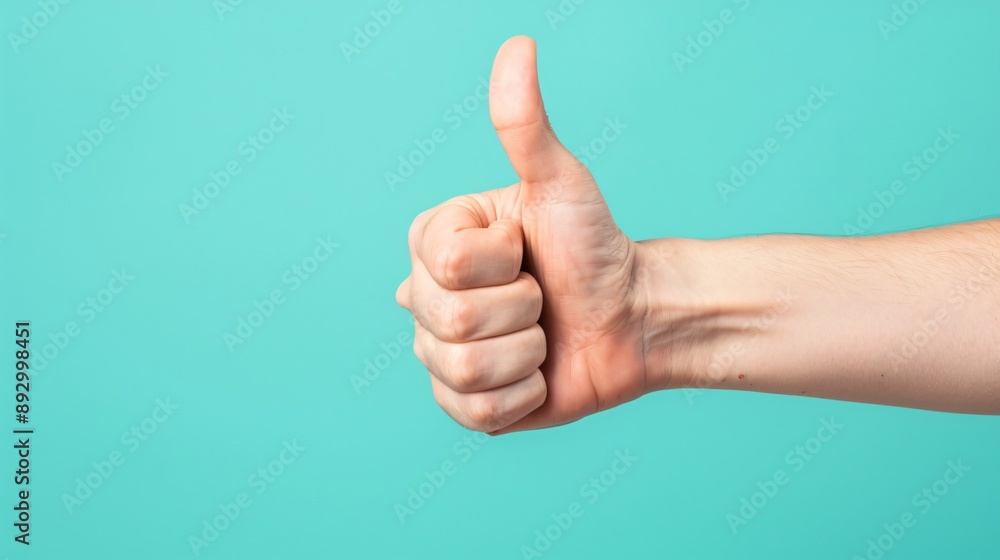 Positive online review concept image with a hand doing a thumbs-up
Positive online review concept image with a hand doing a thumbs-up