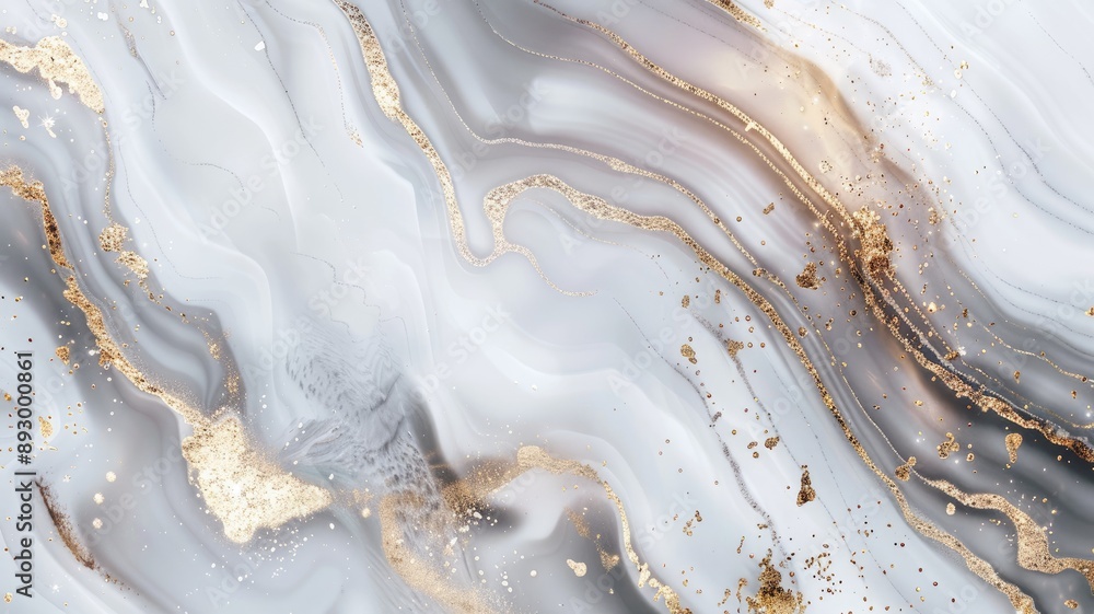Elegant gray and white marble texture with golden veins Elegant gray and white marble texture with golden veins
