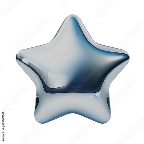 メタリックな星のアイコン